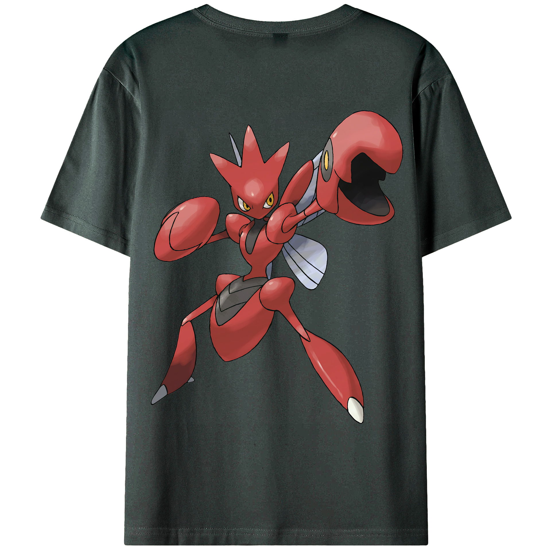 （画像用） ポケットモンスター Pokémon 綿100％ メンズ半袖Tシャツ（バックプリント） 通気性